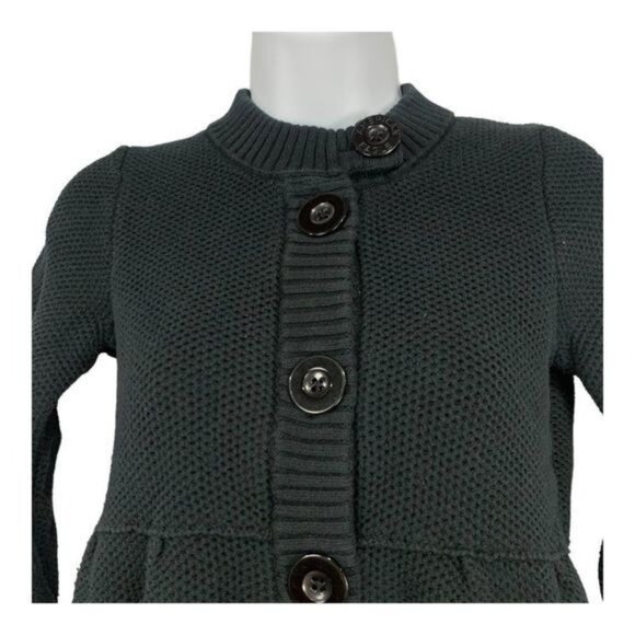 American Eagle Outfitters Womens Dark Gray Knit Button-Up Cardigan Sweater M - Picture 2 of 7